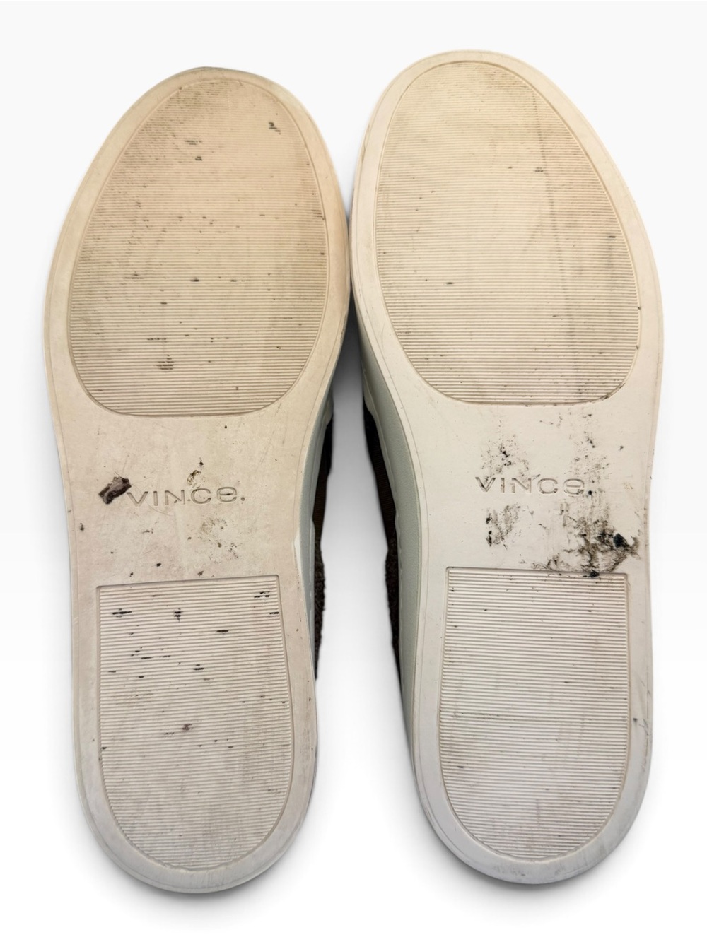 Vince “Warren” Neutral Herringbone Slip-On Platform Sneakers with White Sole - Picture 5 of 7